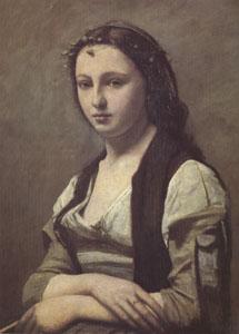 Jean Baptiste Camille  Corot Woman with a Pearl (mk05)